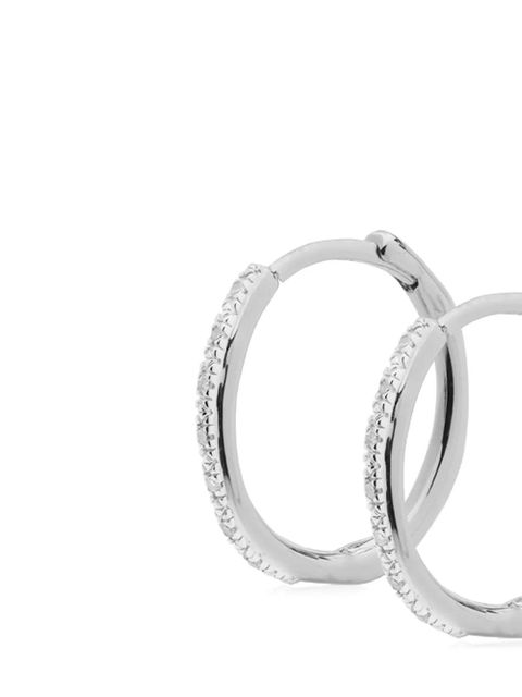 Monica Vinader Riva Wave Medium Hoop diamond earrings - Silver - zdjęcie produktu nr 2