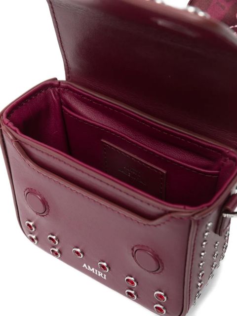 AMIRI studded logo mini bag - Purple