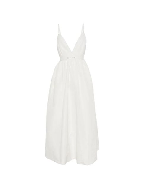 Maje V-neck crystal-embellishment midi dress - White - zdjęcie produktu nr 1