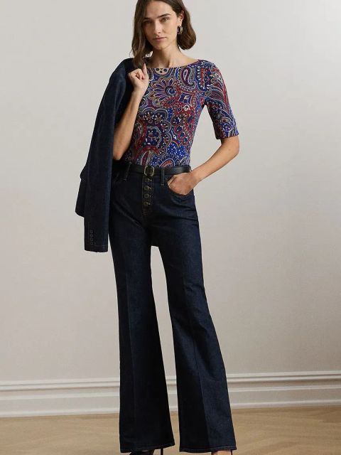 Lauren Ralph Lauren t-shirt bawełniany damski kolor multicolor 200957613