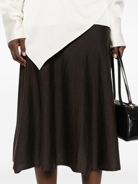 KHAITE Mayu midi skirt - Brown