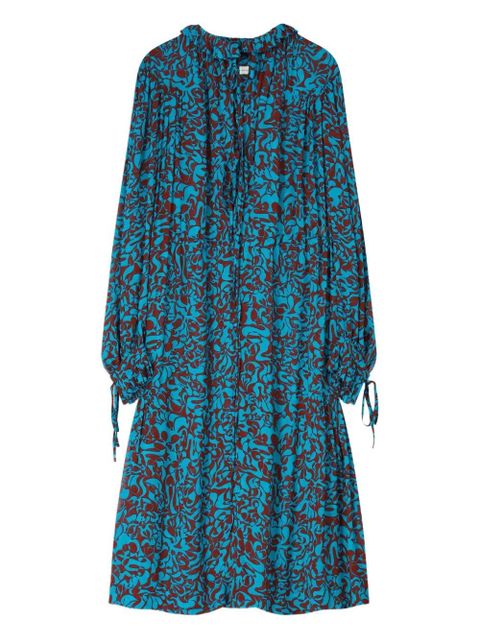 DRIES VAN NOTEN printed midi dress - Blue - zdjęcie produktu nr 1