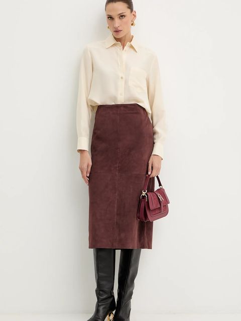 Furla torebka skórzana kolor bordowy WB01884.BX2567.T1R00