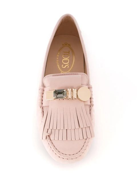 Tod's 'Gommini' fringed loafers - Pink