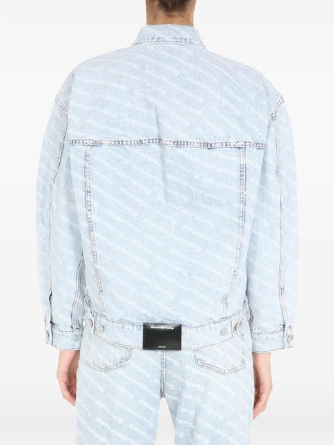 Alexander Wang logo-print denim jacket - Blue - zdjęcie produktu nr 2