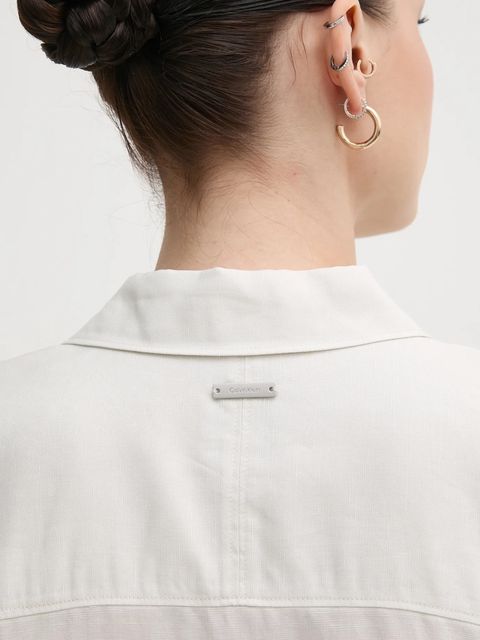 Calvin Klein sukienka z domieszką lnu