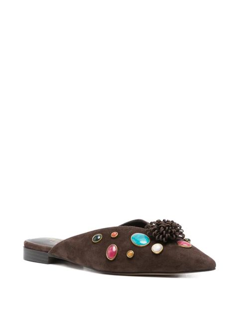 TWINSET embellishment flat mules - Brown - zdjęcie produktu nr 2