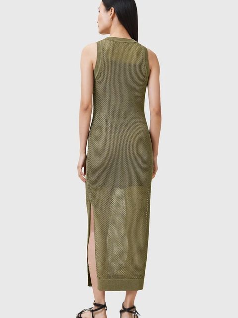 AllSaints sukienka i sweter MIRO kolor zielony maxi prosta W179DC