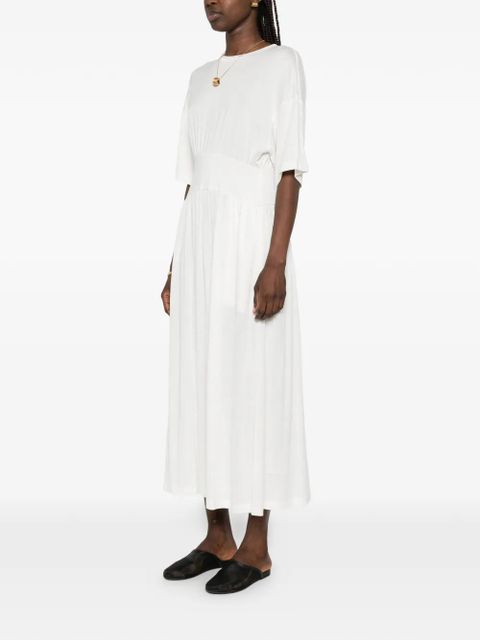 TOTEME crew-neck midi dress - White
