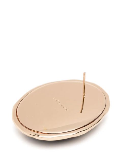 Self-Portrait oval earrings - Gold