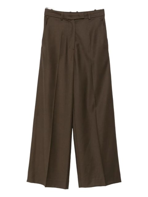 The Frankie Shop wide-leg pleated trousers - Brown