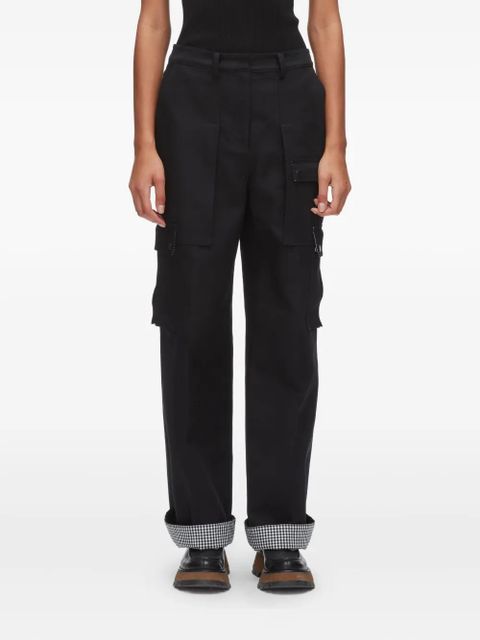 3.1 Phillip Lim cuffed-hem cargo trousers - Black - zdjęcie produktu nr 2