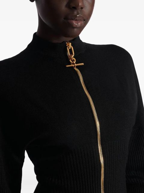 Balmain zipped knit cardigan - Black