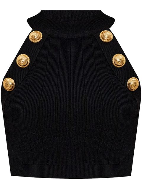 Balmain button-detail top - Black - zdjęcie produktu nr 1
