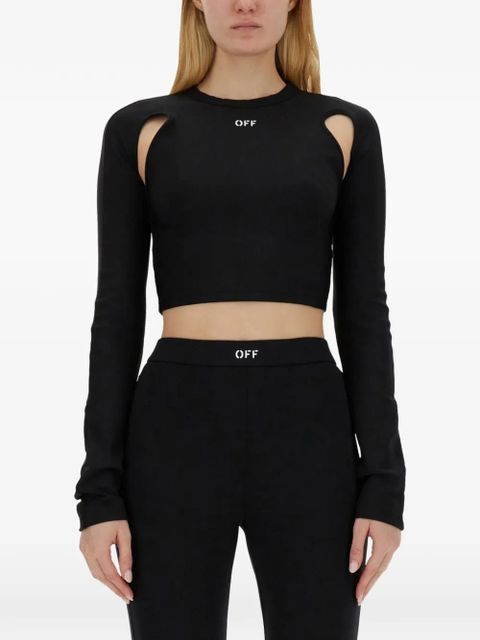 Off-White cut-out crop top - Black - zdjęcie produktu nr 1