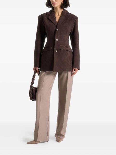 Manière De Voir Claire suede-leather blazer - Brown - zdjęcie produktu nr 2