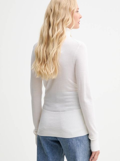 AERON sweter wełniany damski kolor beżowy lekki z golfem CRTO545528 - zdjęcie produktu nr 2