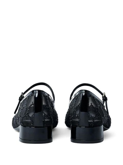 Gucci GG crystal-embellished ballet flats - Black - zdjęcie produktu nr 2