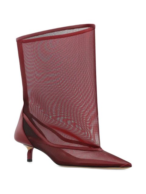Jacquemus The Tourni mesh boots - Red
