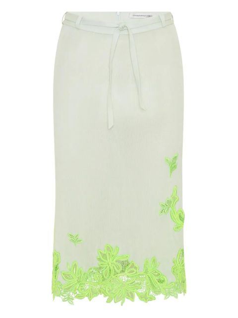 Christopher Esber lace-trim midi skirt - White - zdjęcie produktu nr 1