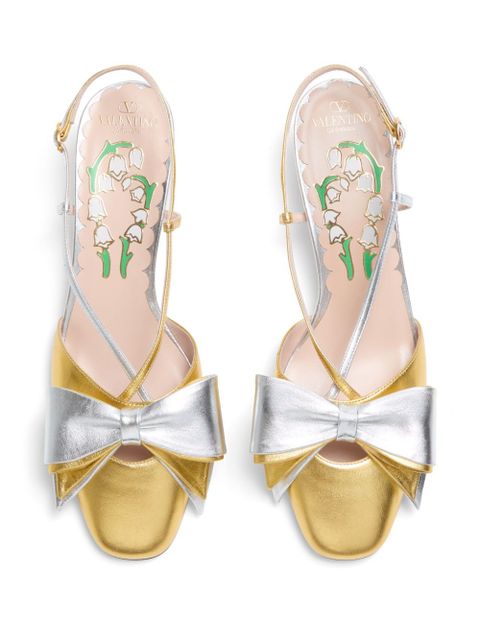 Valentino Garavani 45mm Bowow slingback pumps - Gold