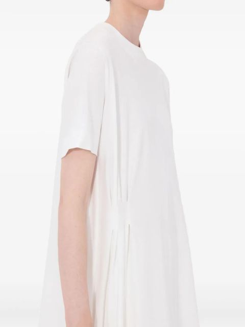 LouLou de Saison Igari asymmetric pleated T-shirt dress - White