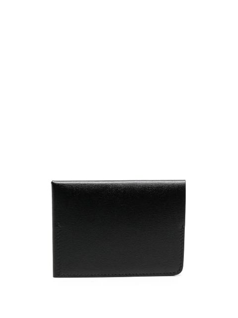 Jil Sander engraved-logo leather wallet - Black