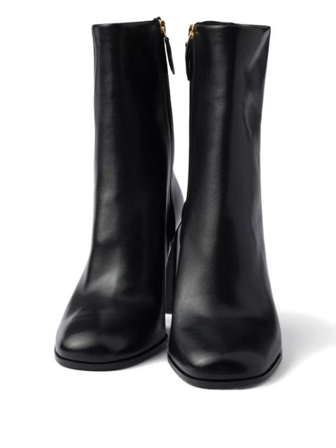 Prada 85mm zip-fastening block-heel boots - Black