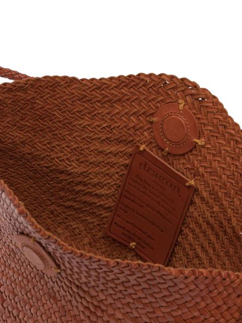 DRAGON DIFFUSION woven leather shoulder bag - Brown