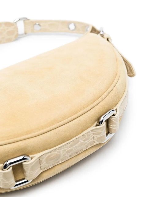 BY FAR Gib suede shoulder bag - Neutrals