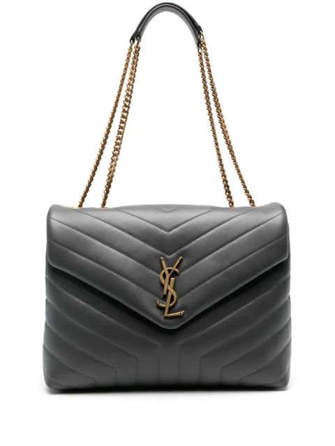 Saint Laurent medium Loulou shoulder bag - Grey - zdjęcie produktu nr 1