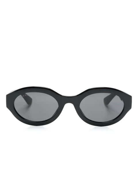 Gucci Eyewear oval-frame sunglasses - Black - zdjęcie produktu nr 1