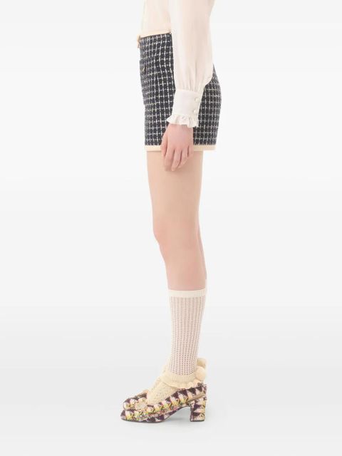 Valentino Garavani bouclé shorts - Blue