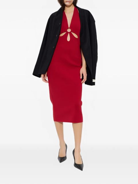 Cult Gaia cut-out halterneck midi dress - Red - zdjęcie produktu nr 2