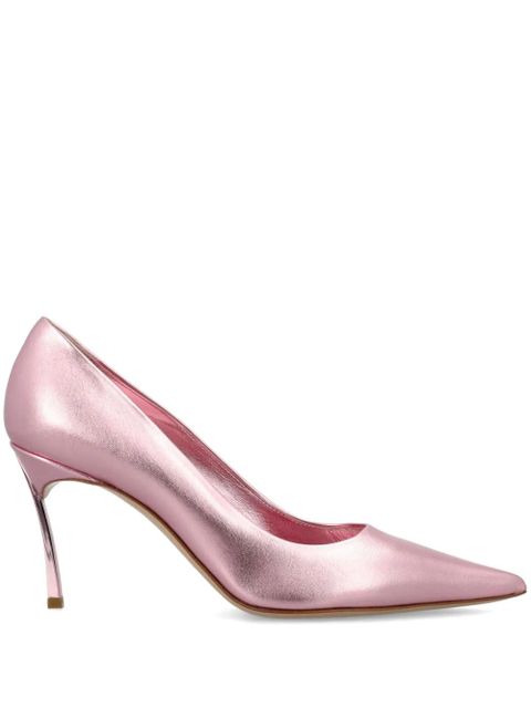 Casadei Flash Goldust metallic-effect pumps - Pink - zdjęcie produktu nr 1
