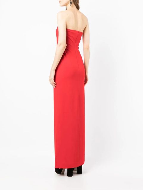 Solace London strapless maxi dress - Red