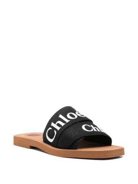 Chloé Woody logo-detail sandals - Black - zdjęcie produktu nr 2
