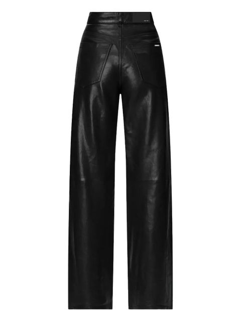 AMIRI leather straight-leg trousers - Black