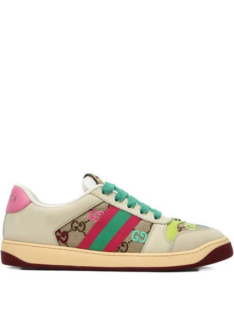 Gucci Screener GG embroidery sneakers - Neutrals - zdjęcie produktu nr 1