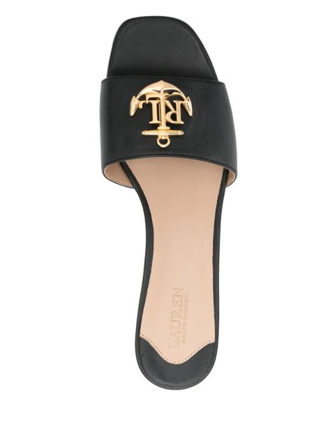 Lauren Ralph Lauren anchor-plaque sandals - Black - zdjęcie produktu nr 2