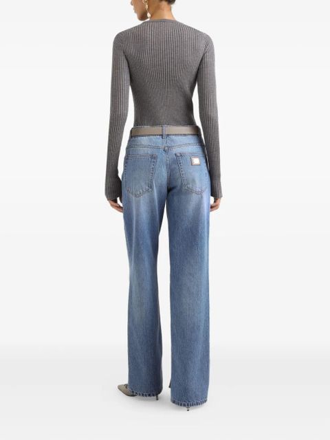 Dolce & Gabbana logo-plaque jeans - Blue