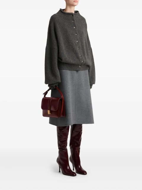 KHAITE wool A-line skirt - Grey