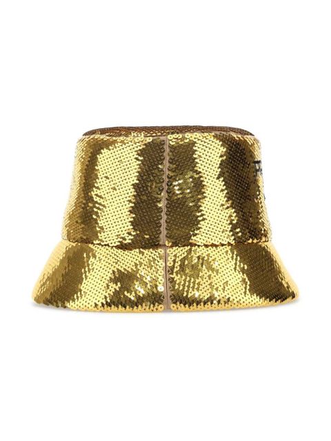 Prada sequin-embellished bucket hat - Gold