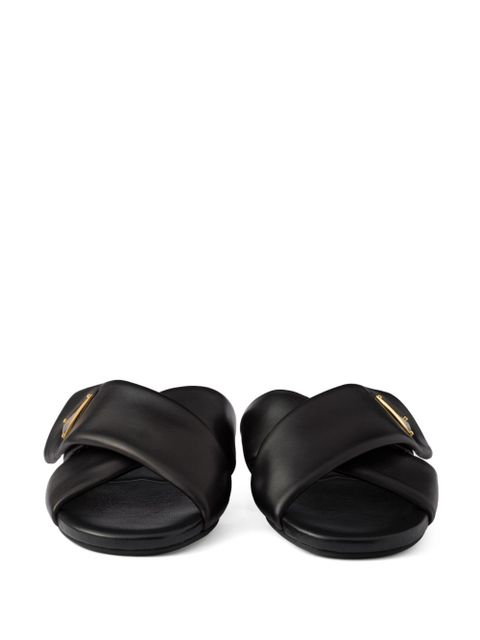 Prada Padded nappa leather slides - Black