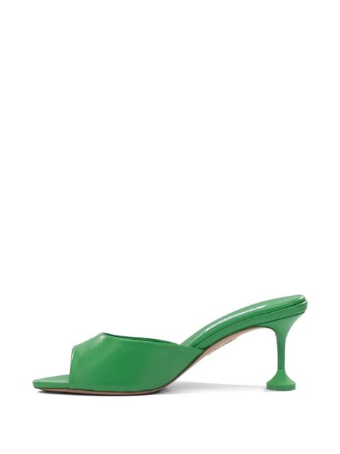Aquazzura Bisous leather mules - Green