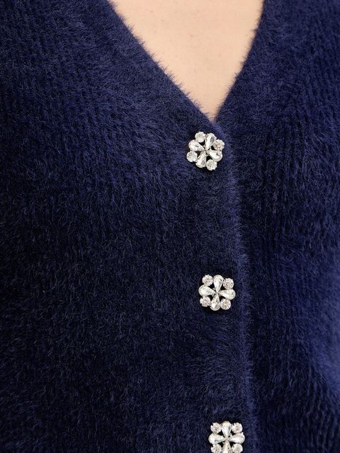 Morgan kardigan damski kolor granatowy MCLEMI