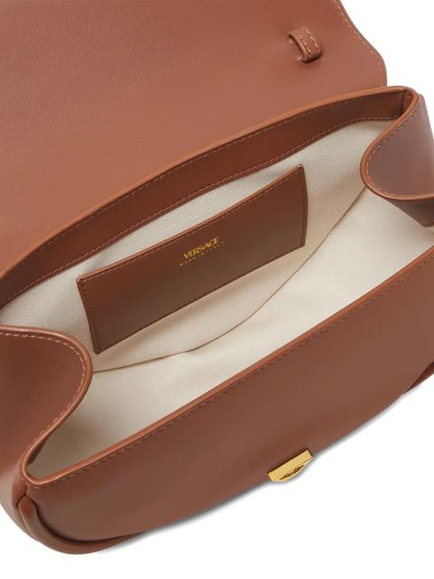 Versace Virtus leather shoulder bag - Brown