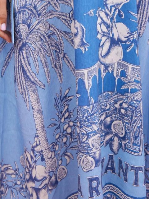 ALEMAIS floral print V-neck dress - Blue