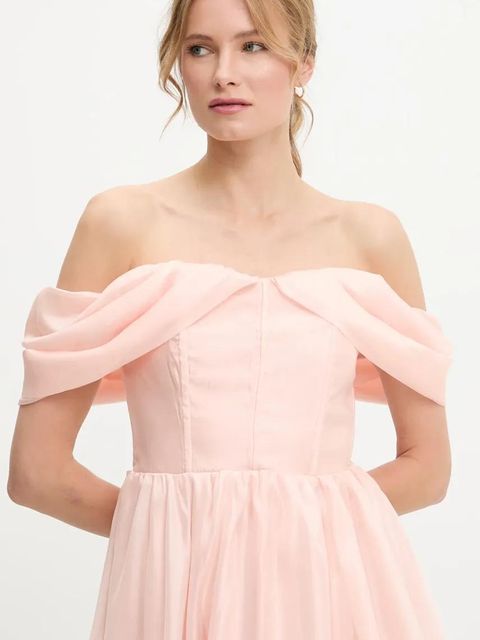 Answear.LAB sukienka kolor różowy mini rozkloszowana