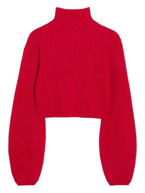 Sportmax Marmo ribbed turtleneck sweater - Red - zdjęcie produktu nr 1